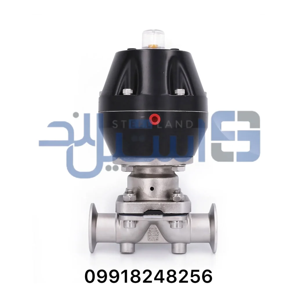 شیر دیافراگمی پنوماتیک استیل