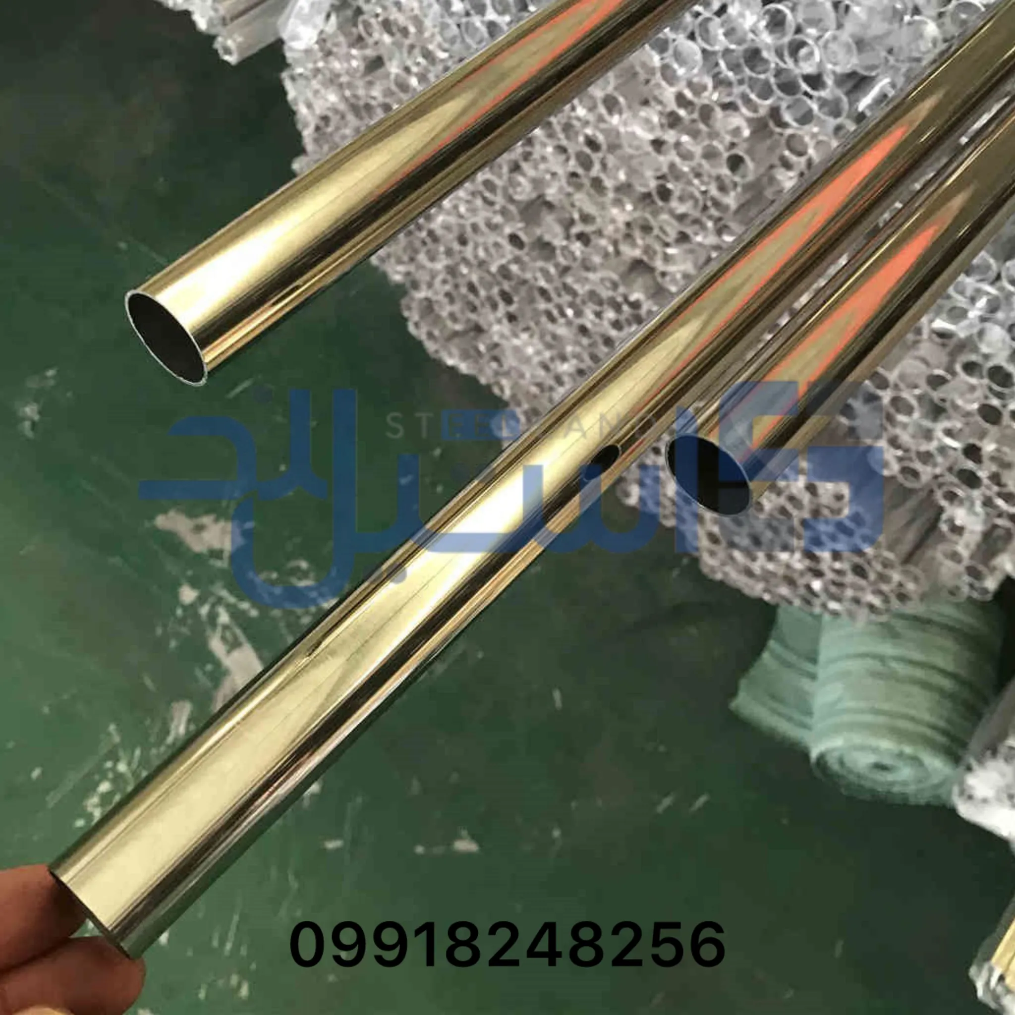 لوله طلایی استیل